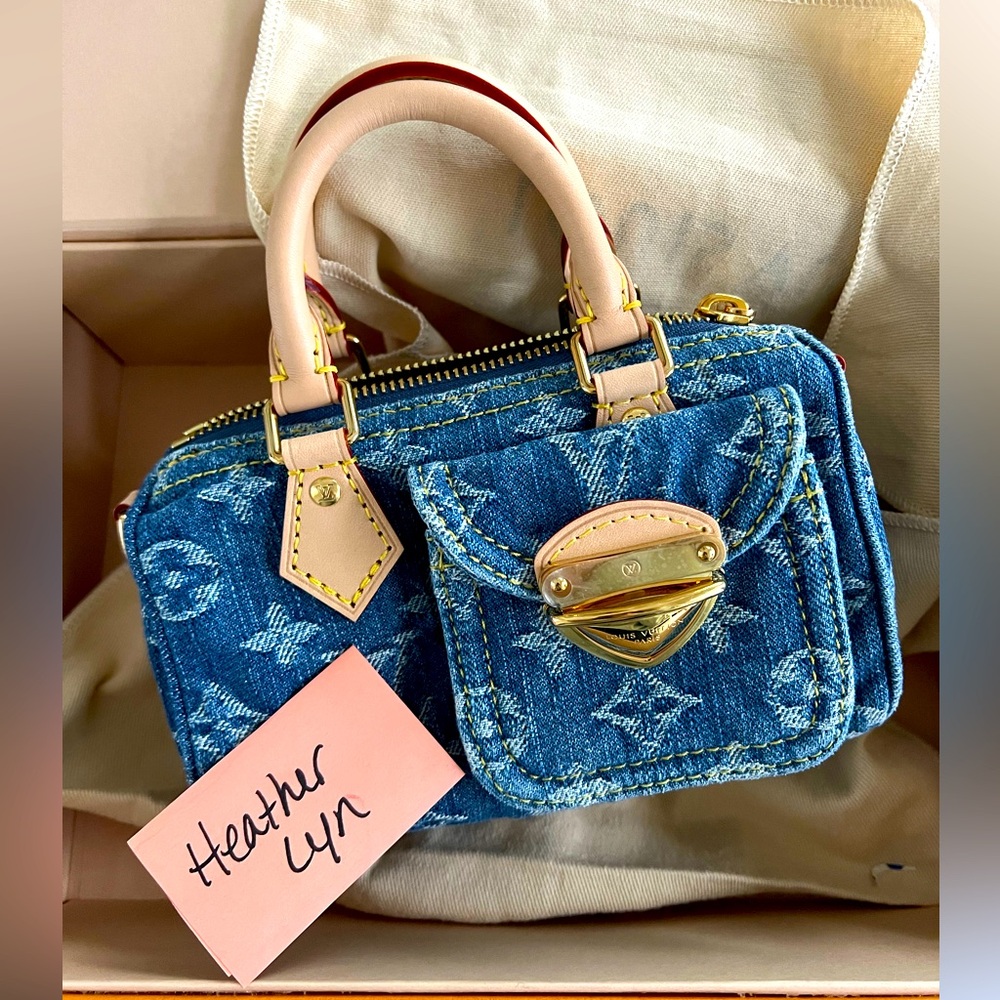 RARE Louis Vuitton Denim nano speedy